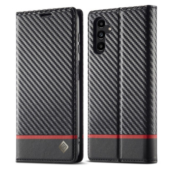 Чохол-книжка LC.IMEEKE Carbon Fiber для Samsung Galaxy A24 4G - чорний