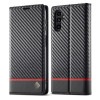 Чехол-книжка LCIMEEKE Carbon Fiber для Samsung Galaxy A55 5G - Black
