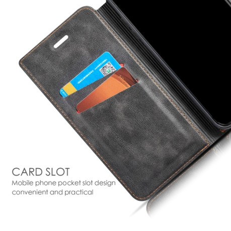 Чехол-книжка Retro Simple Ultra-thin Magnetic на Samsung Galaxy A51-черный