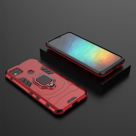 Противоударный чехол Magnetic Ring Holder на Xiaomi Redmi 10A/9C - красный