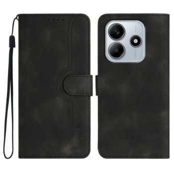 Чохол-книжка в стилі Retro м'яке покриття Skin Feel серія Amile на Xiaomi Redmi Note 14 5G/Poco M7 Pro 5G - чорний