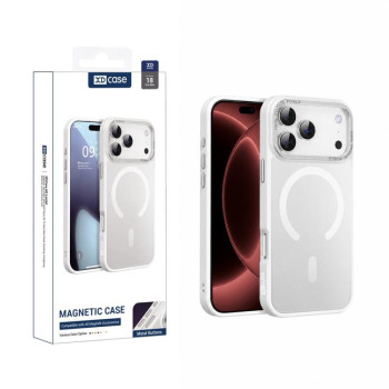 Чохол Xdcase з металевою рамкою камери і функцією MagSafe на iPhone 18 Pro Max — білий