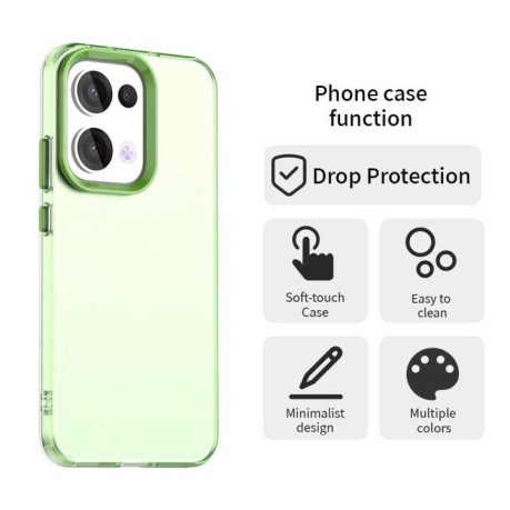 Чехол Candy Series гибрид с усиленными бортиками на OPPO Reno13 5G Global - зеленый