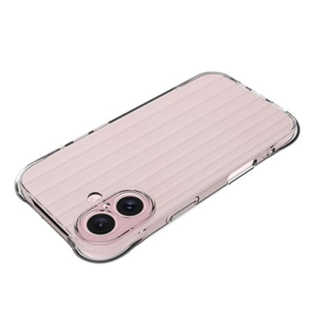 Противоударный чехол Water Ripple Fine Hole для iPhone 16 - прозрачный