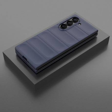 Силиконовый чехол Magic Flannel для Samsung Galaxy Fold 6 - синий