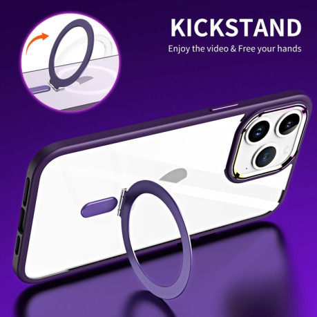 Противоударный чехол MagSafe Magnetic Holder для iPhone 15 Pro Max  - голубой