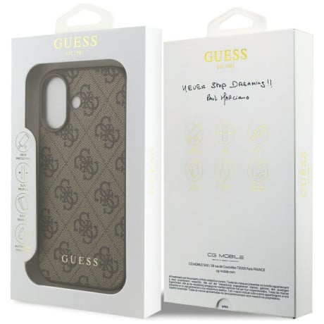Оригінальний чохол Guess 4G Classic на iPhone 17 - Brown
