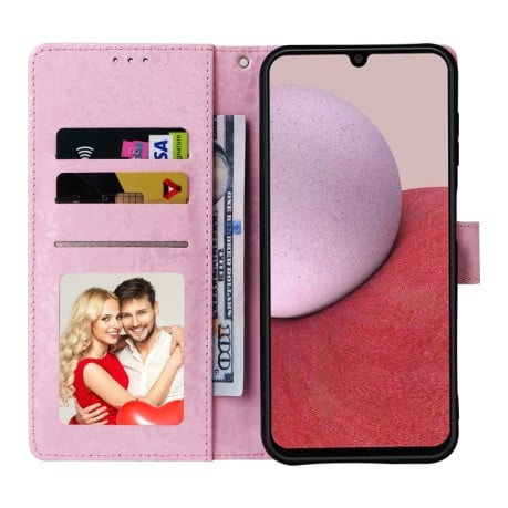 Чохол-книжка Bronzing Painting RFID для Samsung Galaxy A14 5G - Pastoral Rose