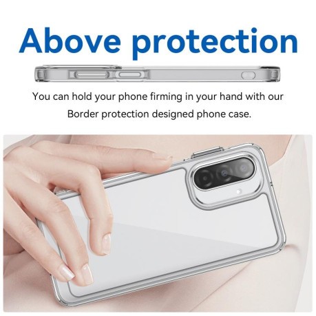 Противоударный чехол Colorful Acrylic Series для Samsung Galaxy A17 5G - прозрачный