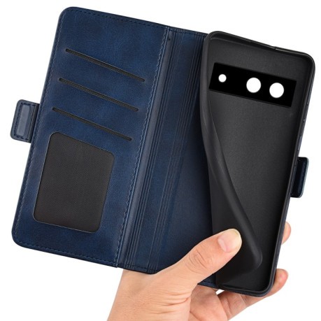 Чехол-книжка Dual-side Magnetic Buckle для Google Pixel 8a - синий