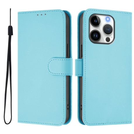 Чохол-книжка Skin Feel S-type для iPhone 16 Pro - блакитний