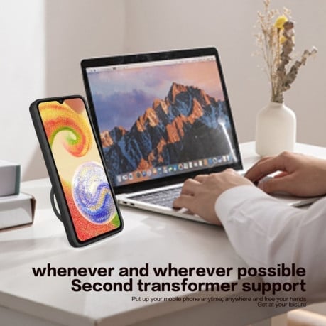 Чохол протиударний CD Texture Sliding Camshield Magnetic Holder на Realme C61 / C63 - сріблястий