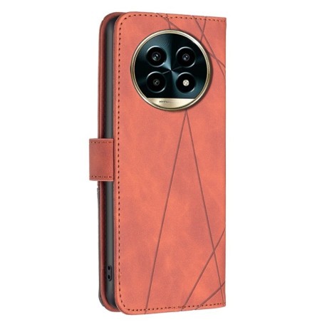 Чехол-книжка Rhombus Texture для Realme 13 Pro 5G / 13 Pro+ 5G - коричневый