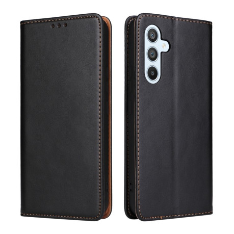 Кожаный чехол-книжка Fierre Shann Genuine leather на Samsung Galaxy S23 FE 5G - черный