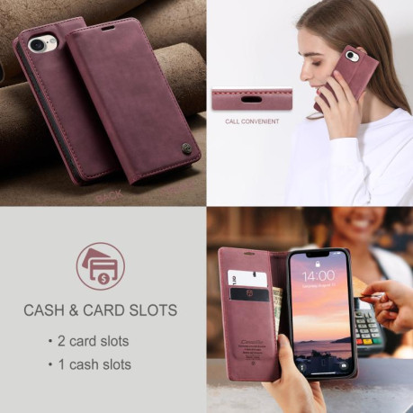 Чехол-книжка CaseMe-013 Multifunctional на iPhone 16e - красный
