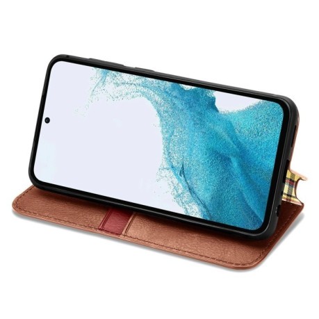Чохол-книжка Cubic Grid  для Samsung Galaxy A36 5G - коричневий