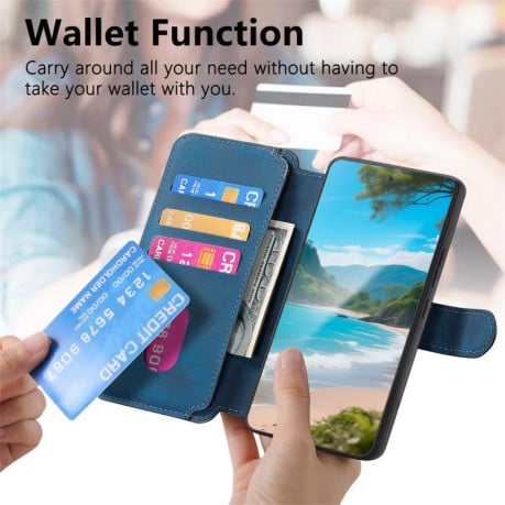 Чехол-книжка CaseNeo MagSafe RFID Anti-theft Retro Leather на Xiaomi Redmi Turbo 4 Pro / Poco F7 5G - синий