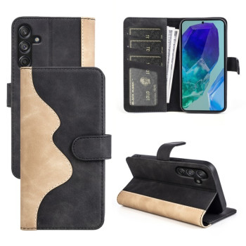 Чехол-книжка Stitching Horizontal Flip Leather для Samsung Galaxy M55 5G - черный