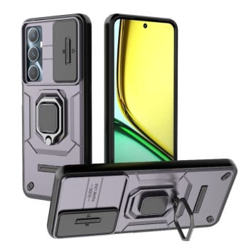 Протиударний чохол Sliding Camshield для Realme C65 4G Global - фіолетовий