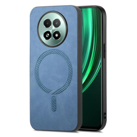 Чехол Retro MagSafe Magnetic PU на Realme 13 5G/12 5G/12X 5G - синий