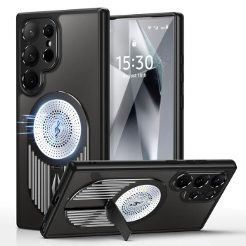 Протиударний чохол Heat Dissipation Aromatherapy MagSafe Holder для Samsung Galaxy S25 Ultra 5G - чорний