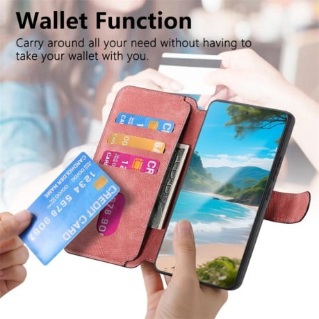 Чехол-книжка CaseNeo MagSafe RFID Anti-theft Retro Leather на Xiaomi Redmi Turbo 4 Pro / Poco F7 5G - розовый