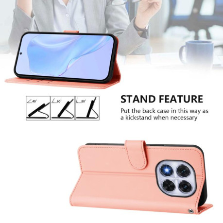 Чохол-книжка Skin Feel S-type для Xiaomi Redmi Note 14 Pro 5G/Poco X7 - рожевий