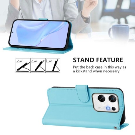 Чехол-книжка Skin Feel Solid Color Leather для Infinix Zero 30 4G - голубой