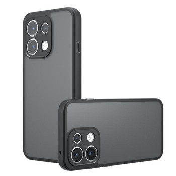 Противоударный чехол Armor Precise Hole гибрид на OPPO Reno16 F / Reno16 FS / Reno16c — матовый чёрный