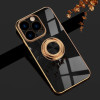 Протиударний чохол 6D Electroplating Full Coverage with Magnetic Ring для iPhone 14 Pro - чорний