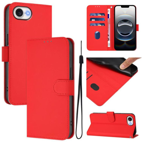 Чехол-книжка Skin Feel S-type для iPhone 16e - красный