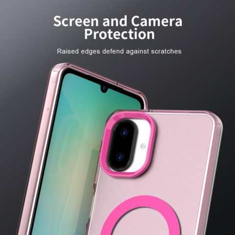 Противоударный чехол Candy Magsafe PC Hybrid TPU для Samsung Galaxy A07 4G - красный
