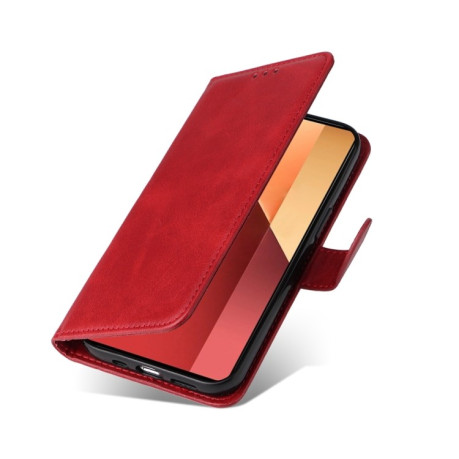 Чехол-книжка Classic Calf Texture для Xiaomi Redmi Note 13 Pro 4G / POCO M6 Pro 4G  - красный