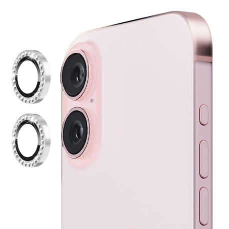 Захисне скло на камеру ENKAY AR Anti-reflection Camera Lens для iPhone 16/16 Plus - сріблясте