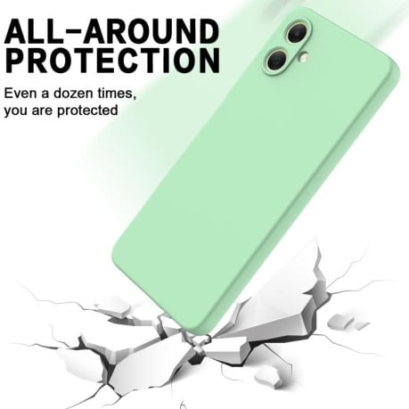 Силиконовый чехол Solid Color Liquid Silicone на Samsung Galaxy A07 4G - зеленый
