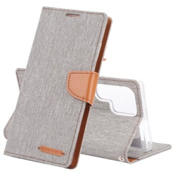 Чохол-книжка GOOSPERY CANVAS DIARY для Samsung Galaxy S22 Ultra 5G - сірий
