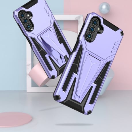 Противоударный чехол Super V Armor для Samsung Galaxy A04s/A13 5G - фиолетовый