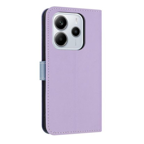 Чехол-книжка Metal Bow Leather для Xiaomi Redmi Note 14 4G 164.84mm - фиолетовый