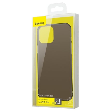 Чехол Baseus Frosted Glass для iPhone 12 Pro / iPhone 12 - черный