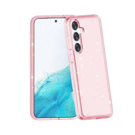 Протиударний чохол Terminator Style Glitter для Samsung Galaxy S24+ 5G - рожевий