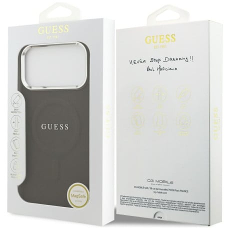 Оригинальный чехол Guess Classic Logo с MagSafe на iPhone 17 Pro Max - Brown