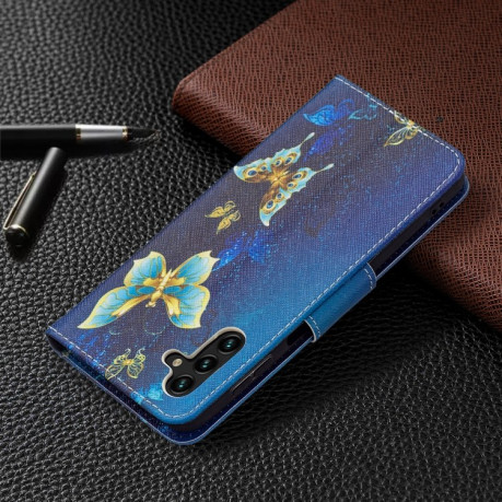 Чехол-книжка Colored Drawing Series на Samsung Galaxy A04s/A13 5G - Gold Butterfly