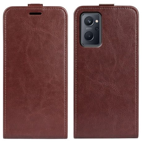 Флип-чехол R64 Texture Single на Realme 9i/OPPO A76/A96 R64 - коричневый