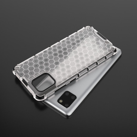 Противоударный чехол Honeycomb на Samsung Galaxy S10 Lite - белый