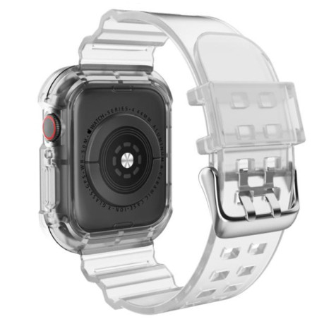 Спортивный ремешок Transparent для Apple Watch  45mm / 44mm / 42mm - прозрачный