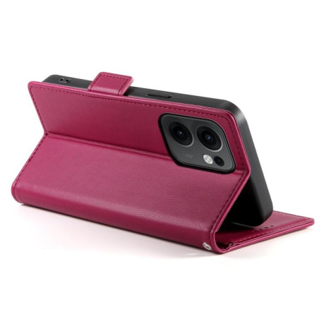 Чохол-книжка Side Buckle Magnetic Frosted Leather для OPPO Reno13 F /Reno13 FS 4G/5G - винно-червоний