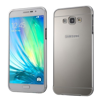Металлический Бампер и Акриловая накладка Push-pull Style Series Silver для Samsung Galaxy A3