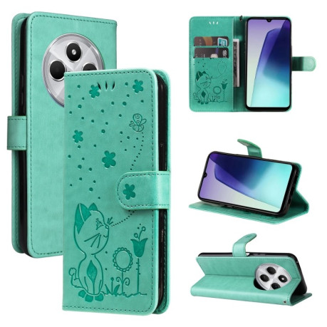 Чехол-книжка Cat and Dog для Xiaomi Redmi 14C 4G/Poco C75/Redmi A4 5G - зеленый