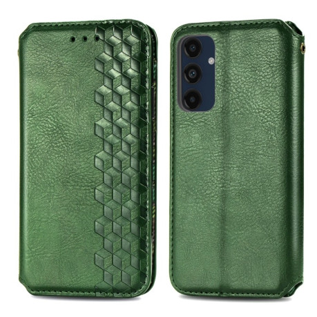 Чехол-книжка Cubic Grid для Samsung Galaxy A16 5G - зеленый
