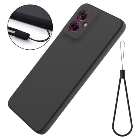 Силіконовий чохол Solid Color Liquid Silicone Motorola Moto G55 - чорний
